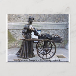 Molly Malone-skulptur, Dublin, Irland Vykort
