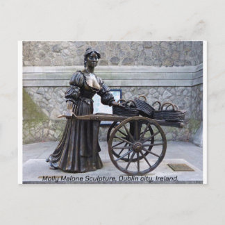 Molly Malone-skulptur, Dublin, Irland Vykort