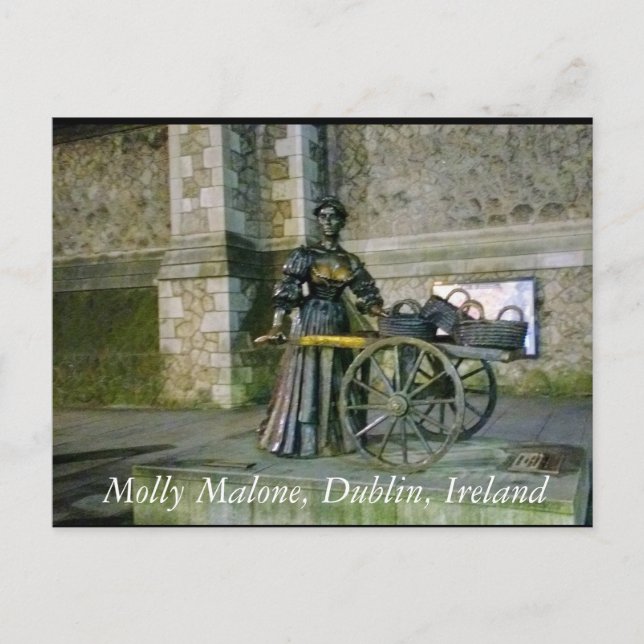 Molly Malone Statue, Dublin Ireland Vykort (Framsida)