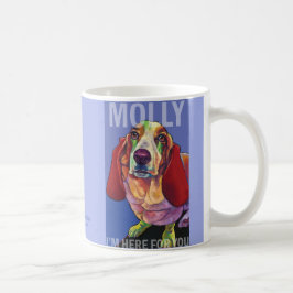 Molly muggen för Bassetterapihund vid Ron Kaffemugg
