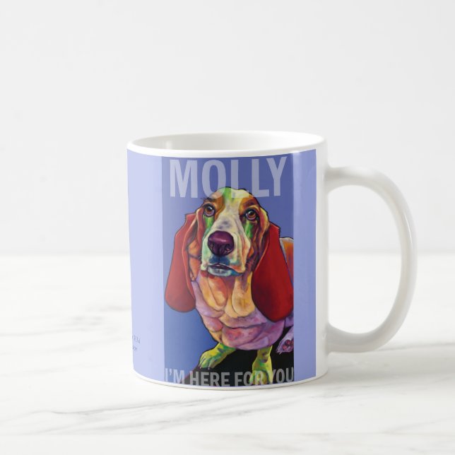 Molly muggen för Bassetterapihund vid Ron Kaffemugg (Höger)