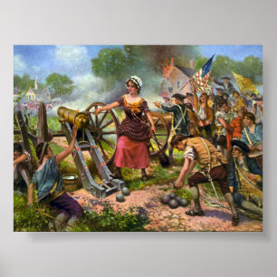 Molly Pitcher avfyrade kanonen i Battle Monmouth Poster