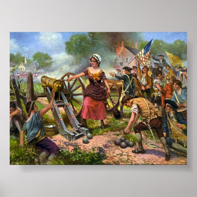 Molly Pitcher avfyrade kanonen i Battle Monmouth Poster (Framsidan)