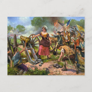 Molly Pitcher avfyrade kanonen i Battle Monmouth Vykort