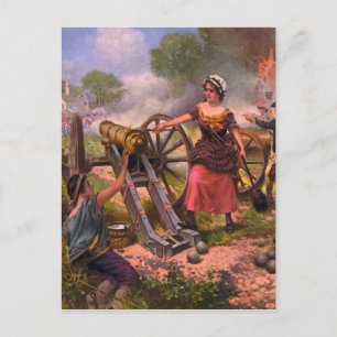 Molly Pitcher Firing Cannon i slaget vid Monmouth Vykort