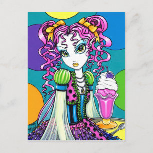 "Molly" Rainbow Ice Cream Fairy Postcard Vykort