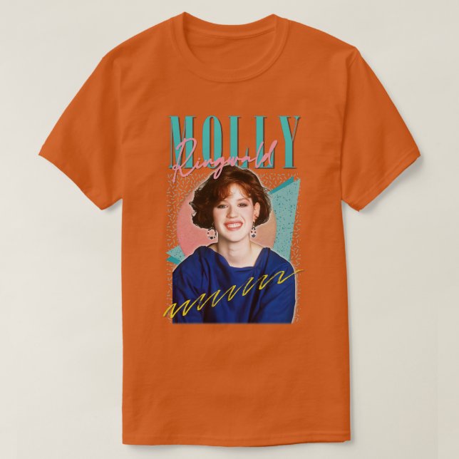 Molly Ringwald 80s Retro Stil Fläkt Art Design T Shirt (Design framsida)