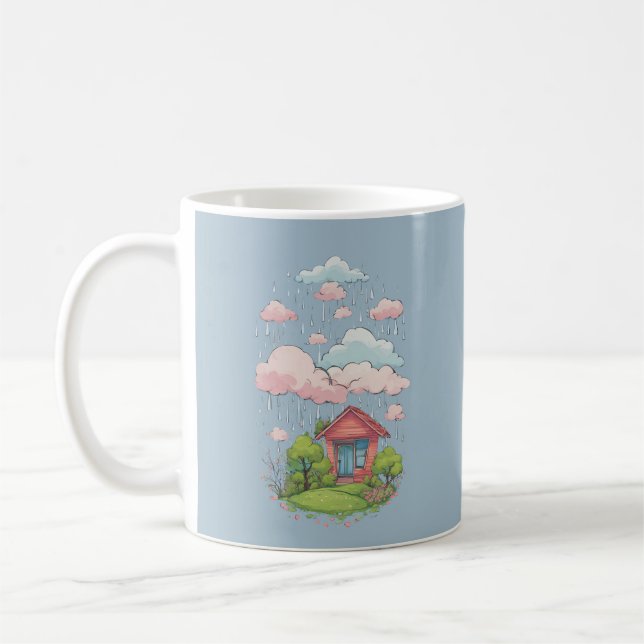 Moln 15 levande, himlar, regnbo färg, glödande mol kaffemugg (Vänster)