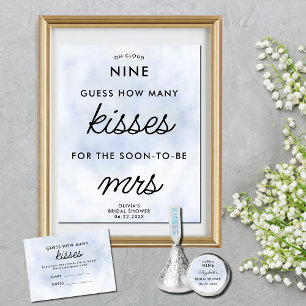 Moln 9 Hur många Kisses-Möhippa Pastel Blue Poster