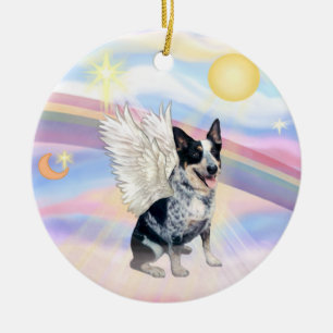Moln - Australian Cattle Dog Julgransprydnad Keramik