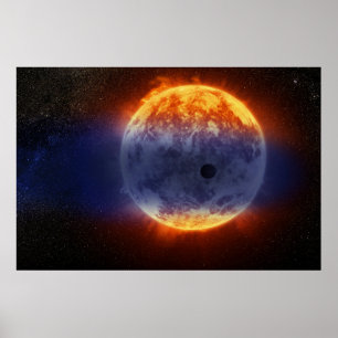 Moln av vätegas utanför exoplaneten Gj 3470b Poster