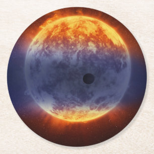 Moln av vätegas utanför exoplaneten Gj 3470b Underlägg Papper Rund