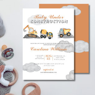 Moln baby under konstruktion baby shower inbjudningar