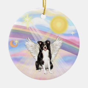 Moln - Border Collie Julgransprydnad Keramik