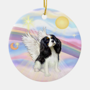 Moln - Cavalier King Charles (tre färger) Julgransprydnad Keramik