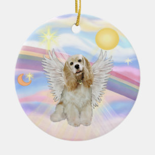 Moln - Cocker Spaniel (beige) Julgransprydnad Keramik