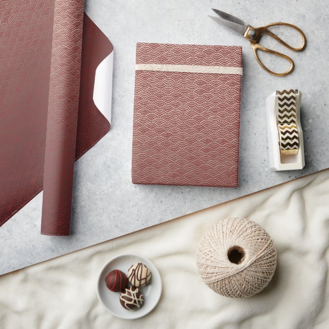 Moln | Cranberry Ombre Presentpapper (Hantverk)