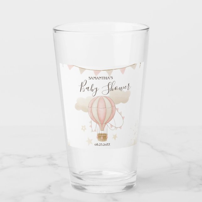 Moln för rosa Luftballong Glaskopp (Framsida)