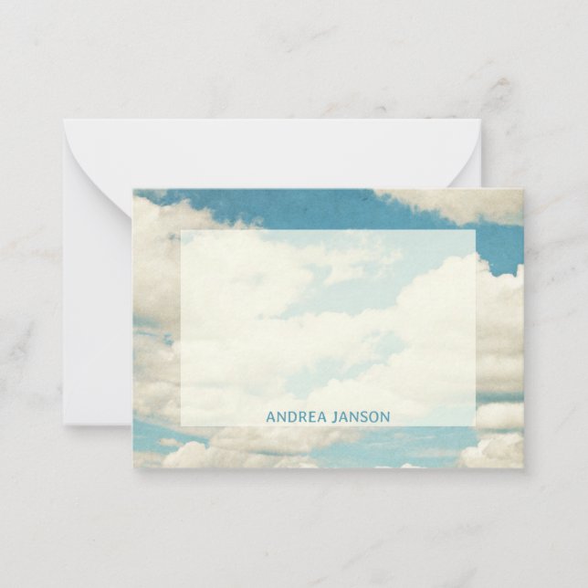 moln för vintage anteckningskort (Framsida)