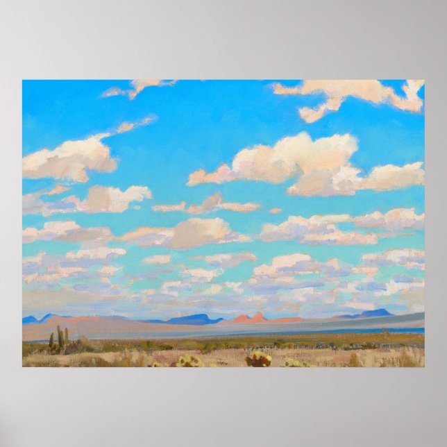 Moln från sommareftermiddagen av Maynard Dixon Poster (Framsidan)