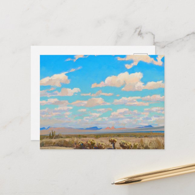 Moln från sommareftermiddagen av Maynard Dixon Vykort (Fram/Back In Situ)