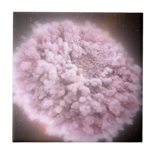 Moln från två neutronstjärnor kakelplatta