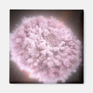 Moln från två neutronstjärnor magnet