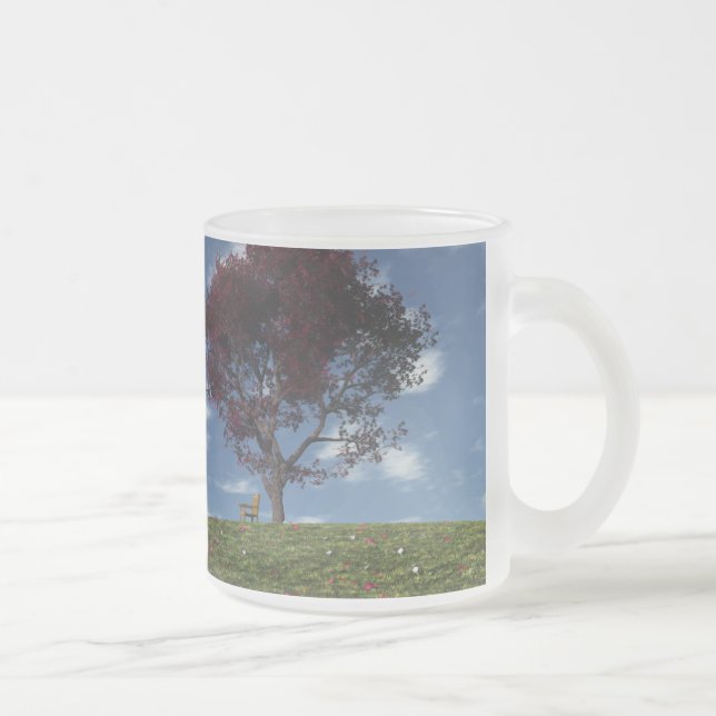 Moln går att segla vid muggen frostad glasmugg (Höger)