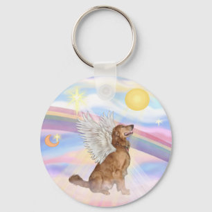 Moln - Golden Retriever Angel (profil) Nyckelring