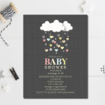 Moln + Hearts Neutralt Baby Shower