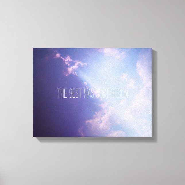 Moln Himmel Foto Inspirerande citat Anpassad text Canvastryck (Framsida)