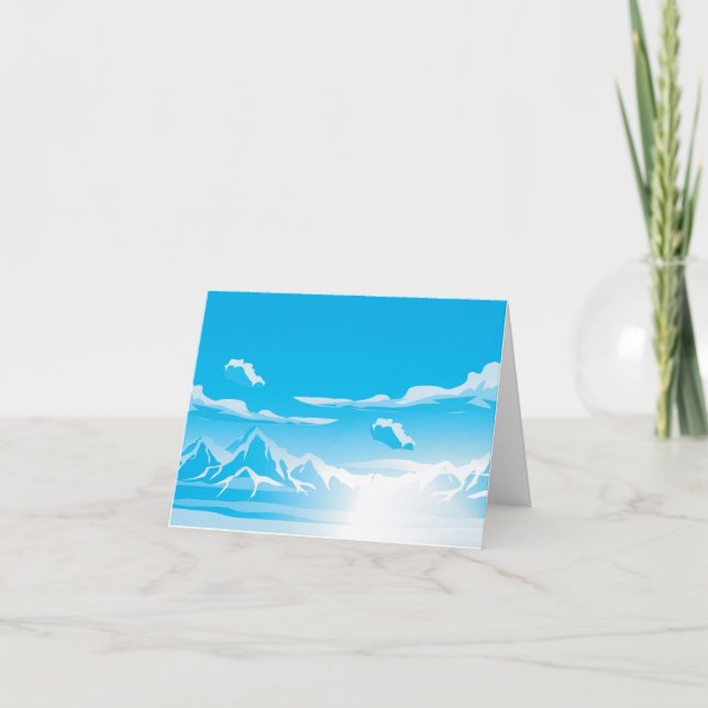 Moln i blå himmel tack kort (Framsida)