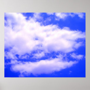 Moln i Clear Blå himmel Poster
