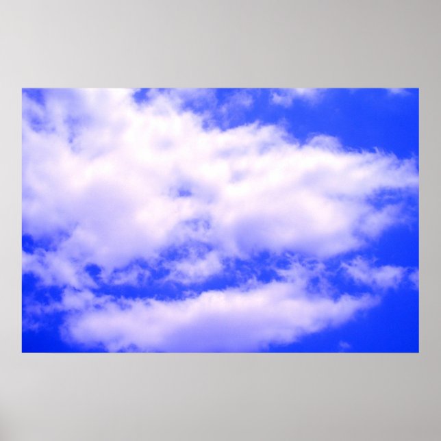 Moln i Clear Blå himmel Poster (Framsidan)