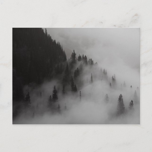 Moln i Logan Pass Glacier NP Vykort (Framsida)