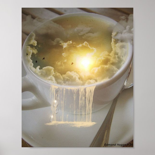 Moln i mitt kaffe poster (Framsidan)