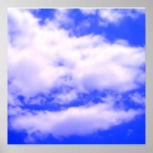 Moln i Poster Rensa Blå himmel-torget