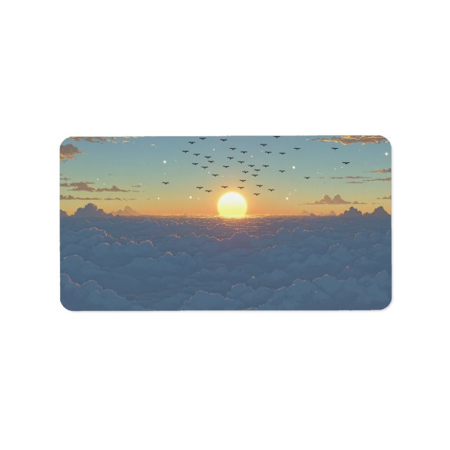 Moln i sol adressetikett (Framsidan)