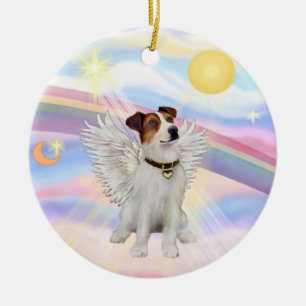 Moln - Jack Russell Terrier Julgransprydnad Keramik