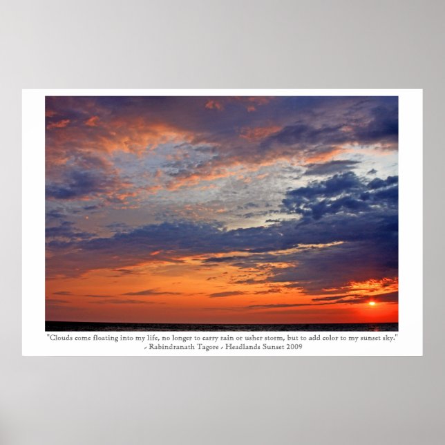 Moln Lägg till Färg i min solnedgång Poster (Framsidan)