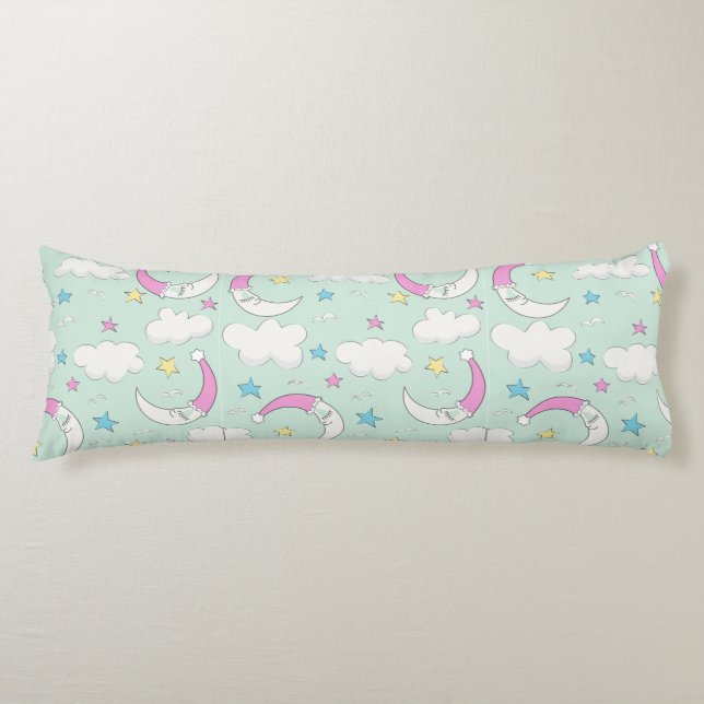 Moln, Måne och stjärnor Kroppskudde (Framsidan)