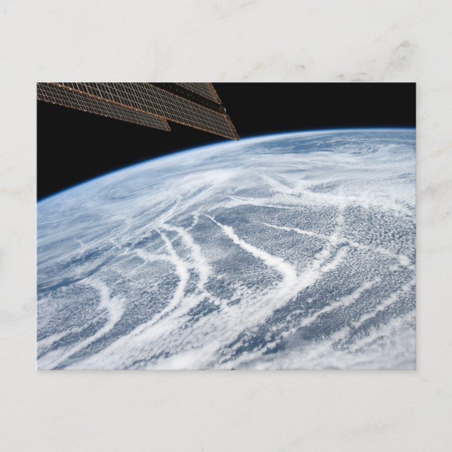 Moln Mönster söder om Aleutian-öarna. Vykort (Framsida)