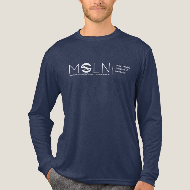 MOLN Mörk Färg Tri-Blend Långärmad Shirt T (Framsida)