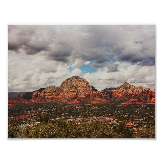 Moln när de rullar in i Sedona Fototryck (Framsidan)