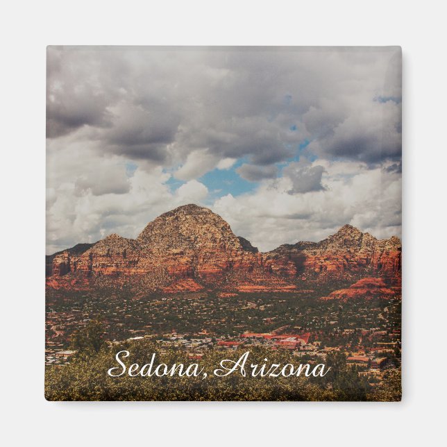 Moln när de rullar in i Sedona Magnet (Framsidan)