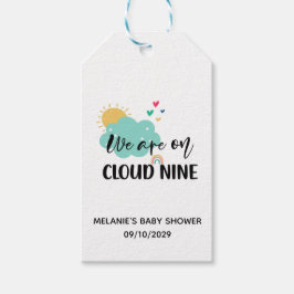 Moln nio baby shower presentetikett
