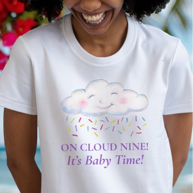 Moln Nio Bebisdopp akvarell blivande mamma T Shirt (Skapare uppladdad)