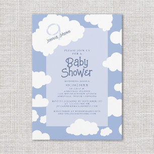 Moln nio Bebisdusch Cute Whimsical Party Inbjudningar