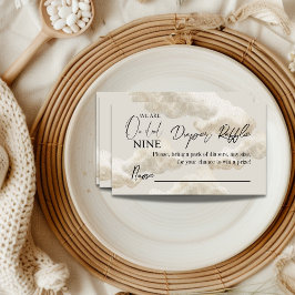 Moln Nio Beige Himmel Baby Shower Blöja Lotteri Tilläggskort