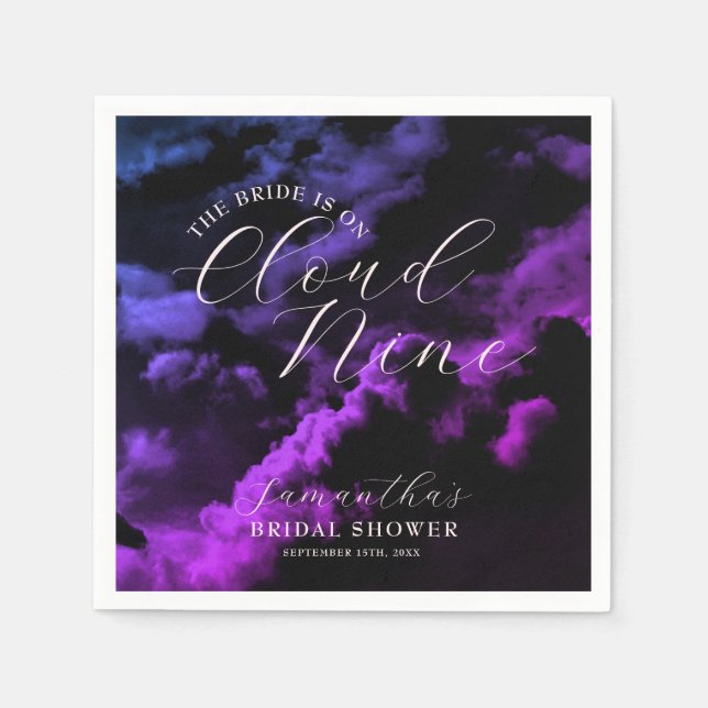 Moln nio Black Celestial Galaxy Möhippa Pappersservett (Framsidan)